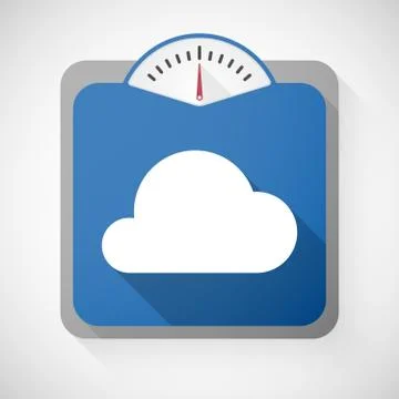 Weight scale with a cloud Stock Illustration