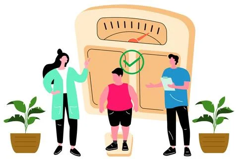 Weight Scale Concept Illustration Stock-Illustration