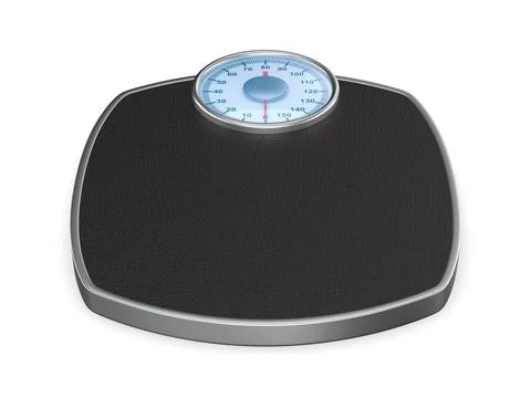 Weight scale floor on white background. Isolated 3D illustration Stock Illustration