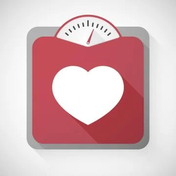Weight scale with a heart Stock Illustration
