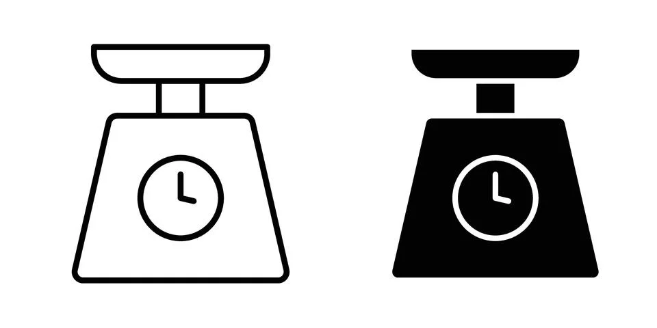 Weight scale icon for design projects and web UI Stock Illustration