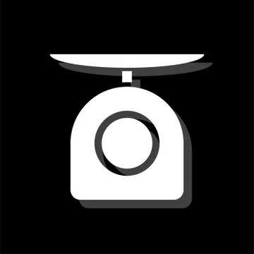 Weight scale icon flat Stock Illustration