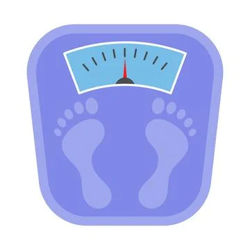 Weight Scale Icon with Footprints Vector Illustration Stock Illustration