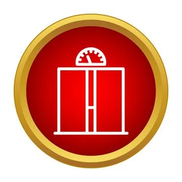 Weight scale icon for measuring body health Stock Illustration