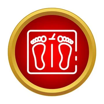 Weight scale icon measuring body health and fitness Stock Illustration