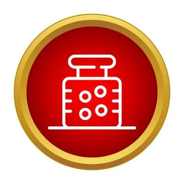 Weight scale icon representing measurement and calibration Stock Illustration