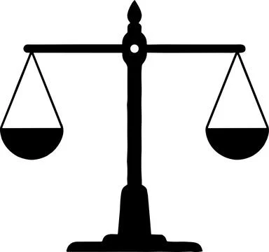 Weight Scale Icon. Scale icon in flat style. Libra symbol, balance sign. Ju.. Illustrazione stock