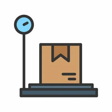 Weight Scale icon vector image. Stock Illustration