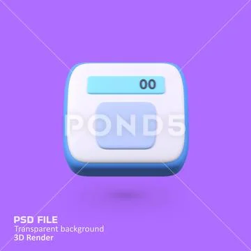 Weight scale isolated 3d render icon illustration PSD Template