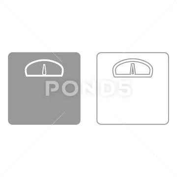 Weight scale it is black icon . Stock Illustration