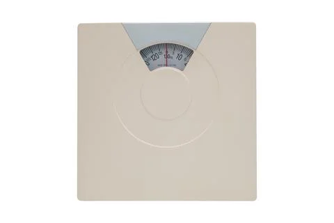 Weight Scale or Bathroom Scale isolated on white Stock Photos