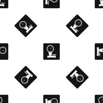 Weight scale pattern seamless black Ilustración de archivo