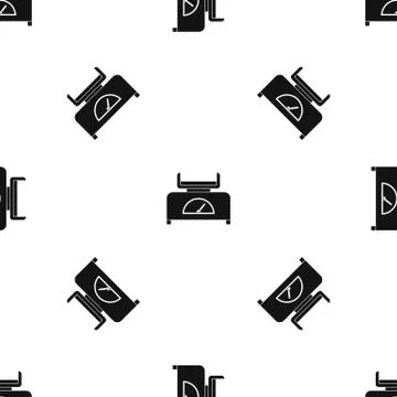 Weight scale pattern seamless black Ilustración de archivo