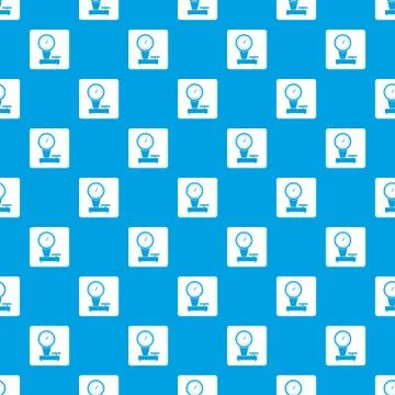Weight scale pattern seamless blue Illustrazione stock