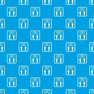 Weight scale pattern seamless blue Stock Illustration