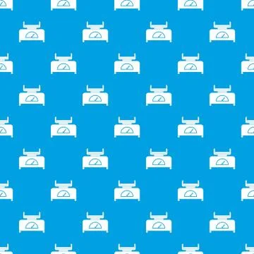 Weight scale pattern seamless blue Stock Illustration