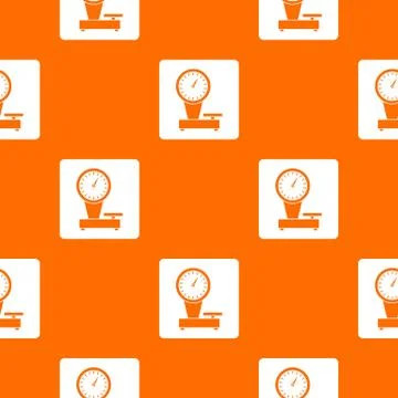 Weight scale pattern seamless Stock Illustration