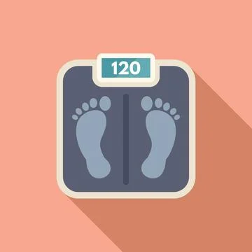 Weight scales icon flat vector. Obesity health Stock Illustration