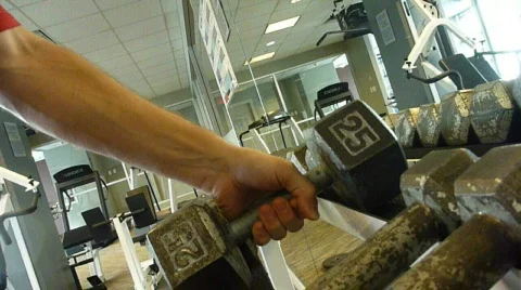 Weight Set Workout Stock Footage 649574