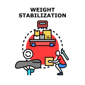 Weight stabilization strategy reducing excess body mass Ilustración de archivo