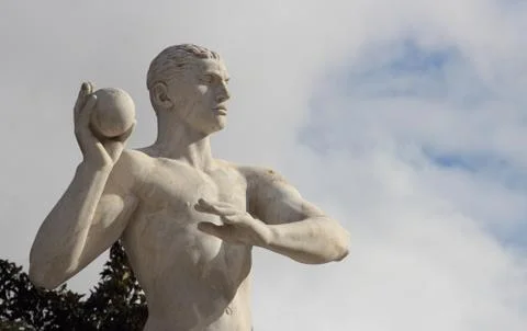Weight throw statue Stock Photos