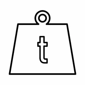 Weight ton icon Stock Illustration
