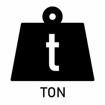 Weight ton icon Stock Illustration