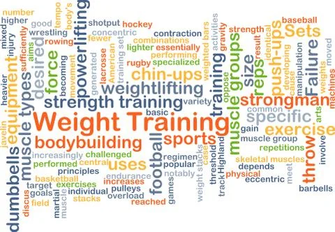 Weight training background concept Stock Illustration