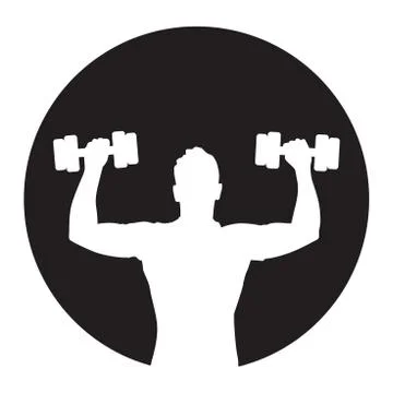 Weight training icon Stock Illustration