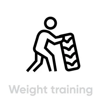 Weight training icon Stockillustratie