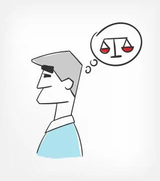 Weighted decision vector concept illustration concept clip art Illustrazione stock