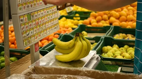 The weighting of goods in the store on the scale Video stock 66389002