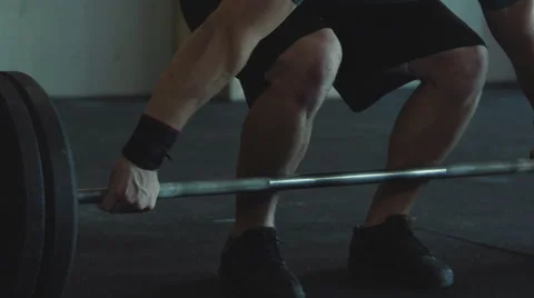 Weightlifter attempting heavy load Stock Footage 55029100