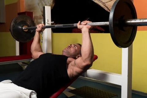 Weightlifter On Benchpress Stock Photos
