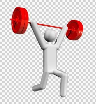 Weightlifting 3D symbol Stock Illustration