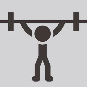 Weightlifting icon Stock Illustration