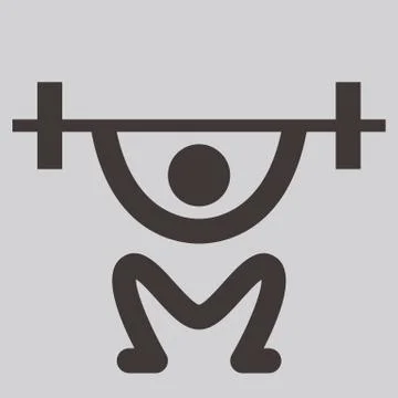 Weightlifting icon Stock Illustration