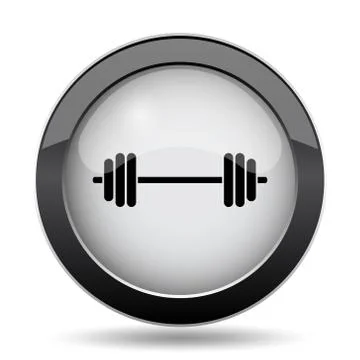 Weightlifting icon. Internet button on white background.. Stock Illustration