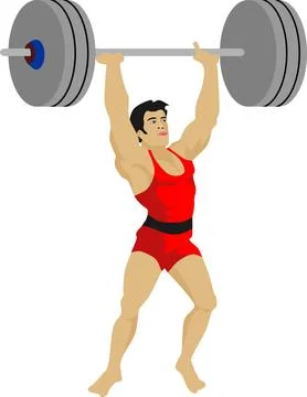 Weightlifting Stock Illustration