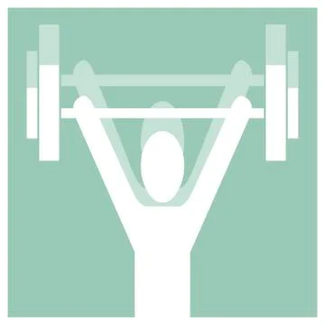 Weightlifting pictogram Stock Illustration