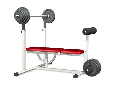 Weightlifting Power Bench Stock Illustration