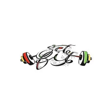 Weightlifting vector illustration. Stock Illustration
