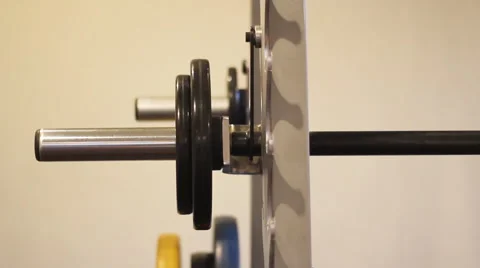 Weights on a barbell Stock Footage 51324138