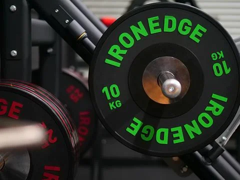 Weights in a gym Stock Photos