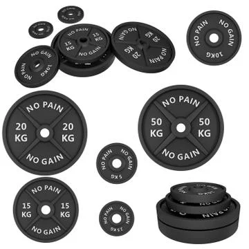 Weights, isolated on white background. Stock Illustration