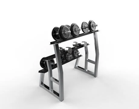 Weights On A Stand Stock Illustration