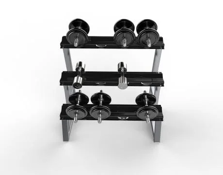 Weights Stand - Top View Stock Illustration