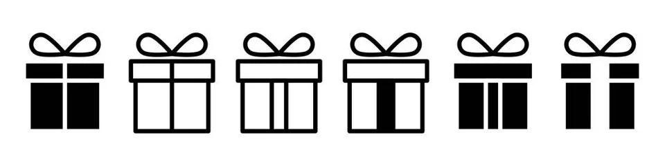 Weihnachtsgeschenk Pixel-Effekt einfaches Design Christmas gift pixel effe... Stock Photos