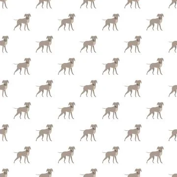 Weimaraner dog cartoon seamless pattern background repeating 스톡 일러스트