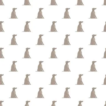 Weimaraner dog pattern creating seamless animal background Stock Illustration